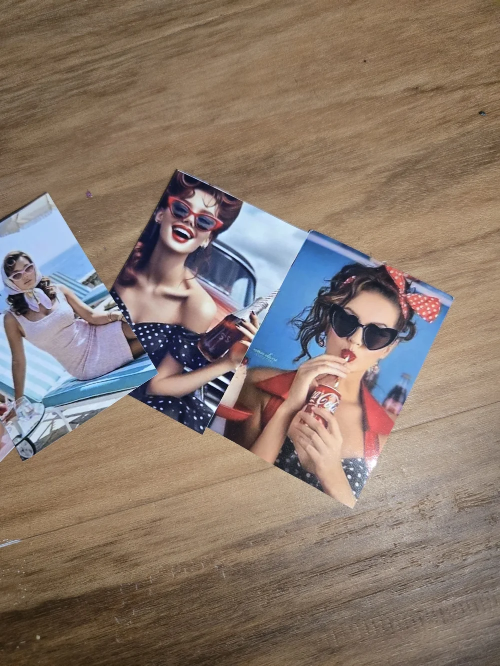 4/$15 Vintage Fridge Photo Magnets Pinup Home Decor